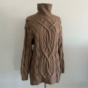 Rare Vintage Bergdorf Goodman 100% Cashmere Chunky Knit Turtleneck Sweater S-M